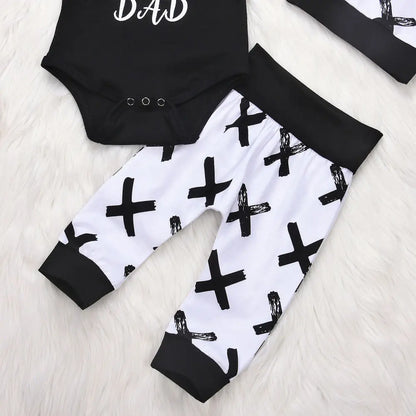 Handsome just like dad 3 piece outfit for baby's