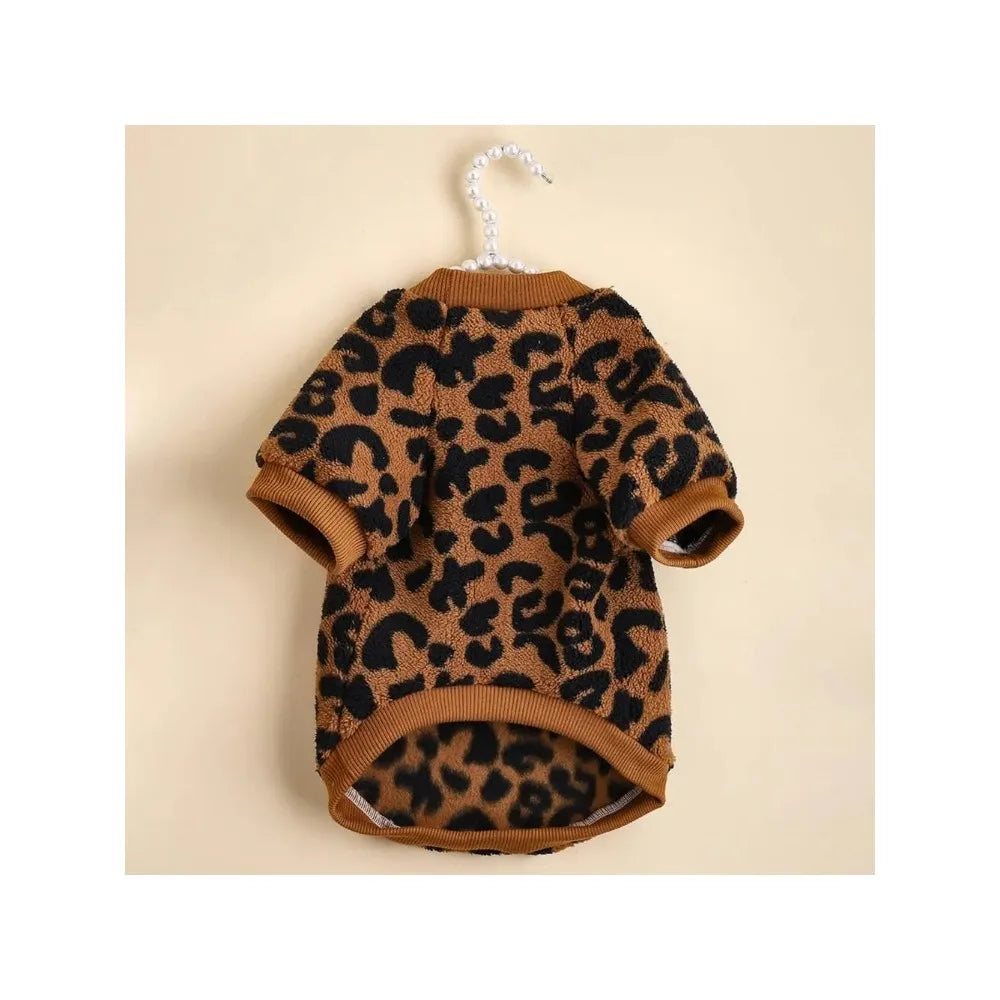 Leopard print jersey for dogs