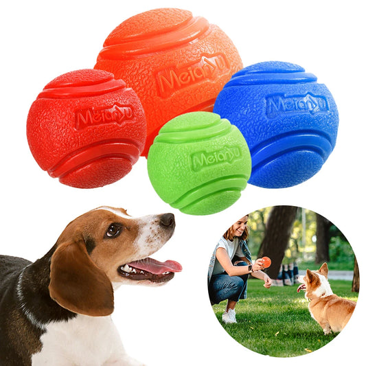 Bite resistant bouncy ball for dogs