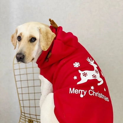 Christmas fleece hoodie for dogs