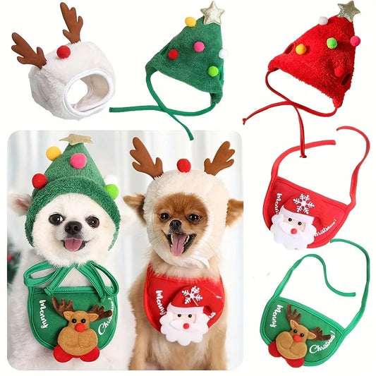 Christmas hat and scarf bag for dogs