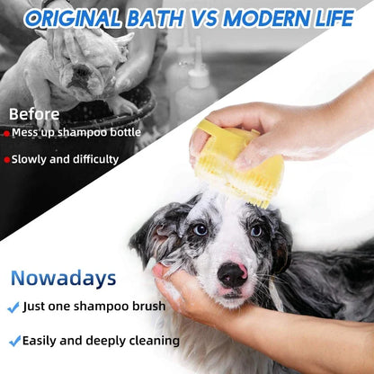 Shampoo brush for pets