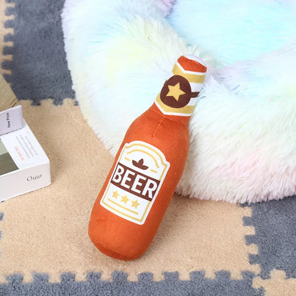 Beer bottle dog toys