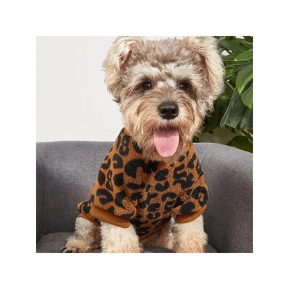 Leopard print jersey for dogs