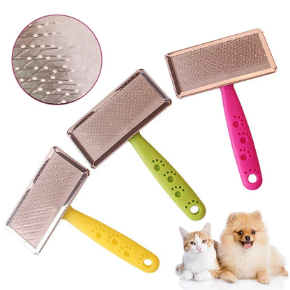 Stainless steel pet brush for fur removal