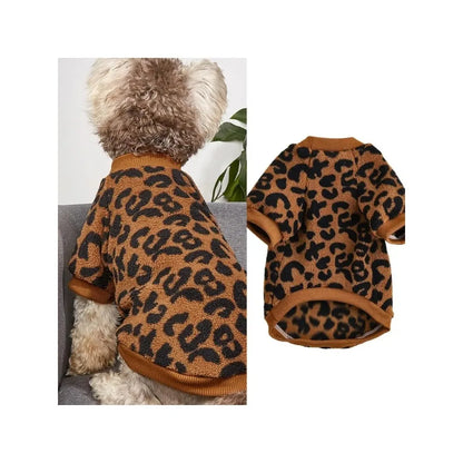 Leopard print jersey for dogs