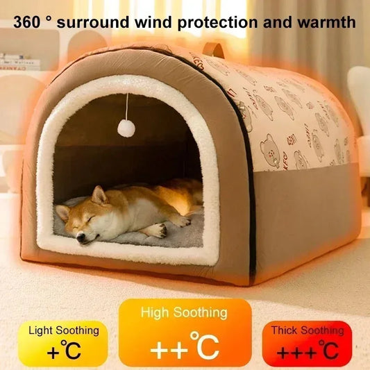 Warmth retaining dog kennel