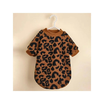 Leopard print jersey for dogs