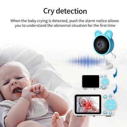 Baby monitor two-way audio voice intercom infrared night vision baby camera with monitor video surveillance