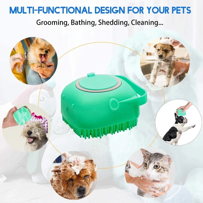 Shampoo brush for pets