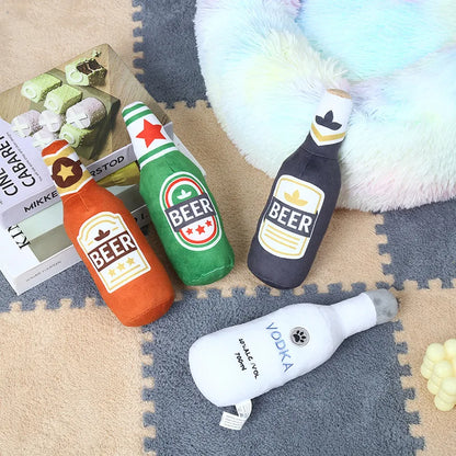 Beer bottle dog toys